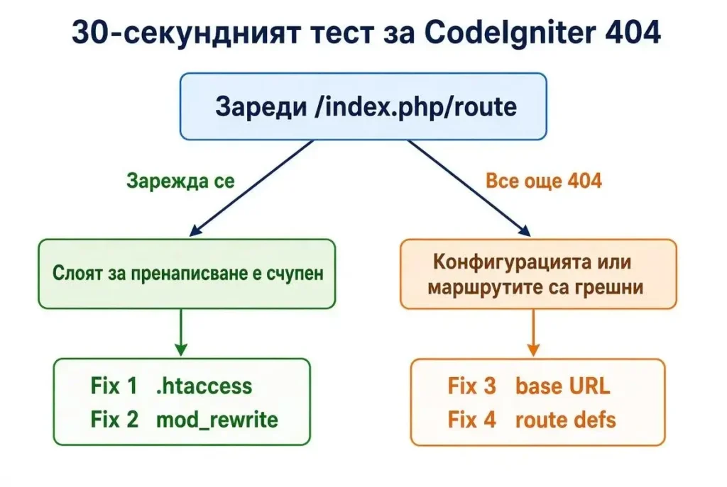 CodeIgniter 404 Page Not Found: причини и решения (с примери с код), Какво причинява грешка CodeIgniter 404 Page Not Found? 2