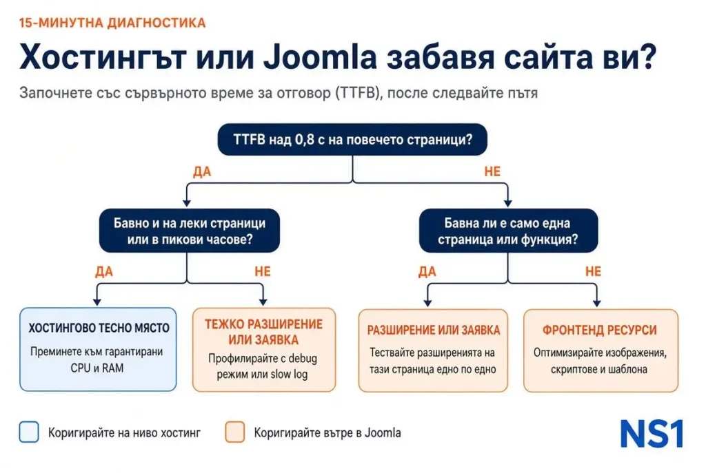 Хостингът или Joomla забавя сайта ви? Ето как да разберете, Как да разберете дали хостингът или Joomla забавя сайта
